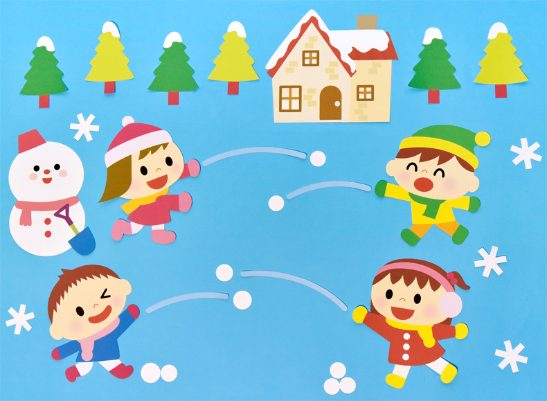 壁面飾り 冬 スキー 雪 12月 月 2月 幼稚園 保育園 こども園 施設 通販